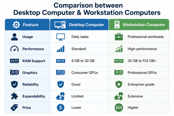 What is the Difference Between Desktop and Workstation? | Serverstack Blog