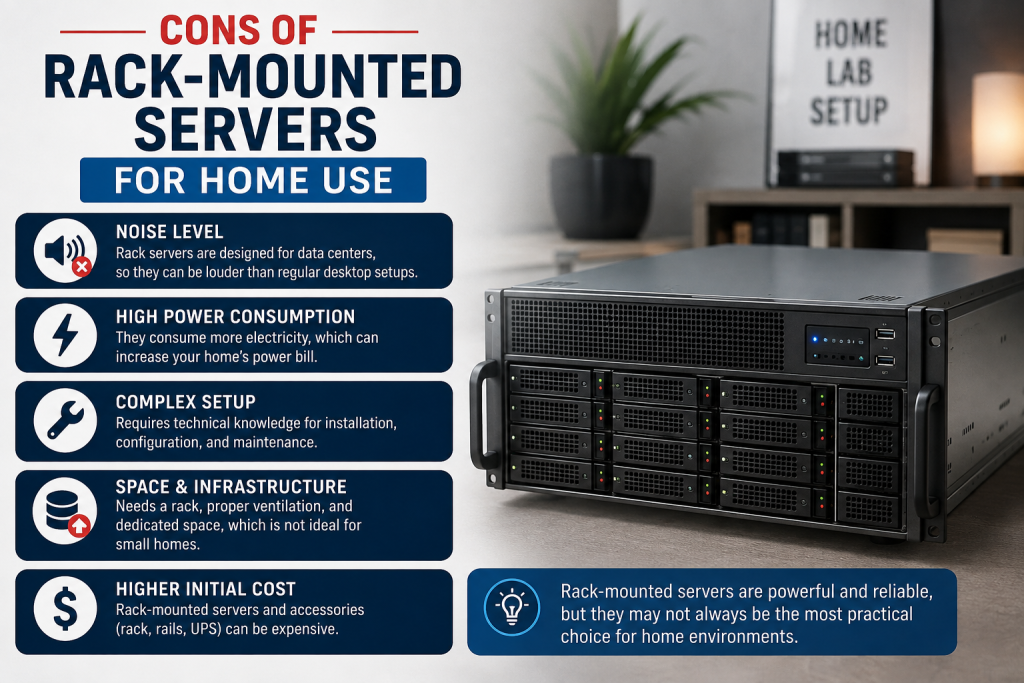 Cons of Rack-Mounted Servers for Home Use?