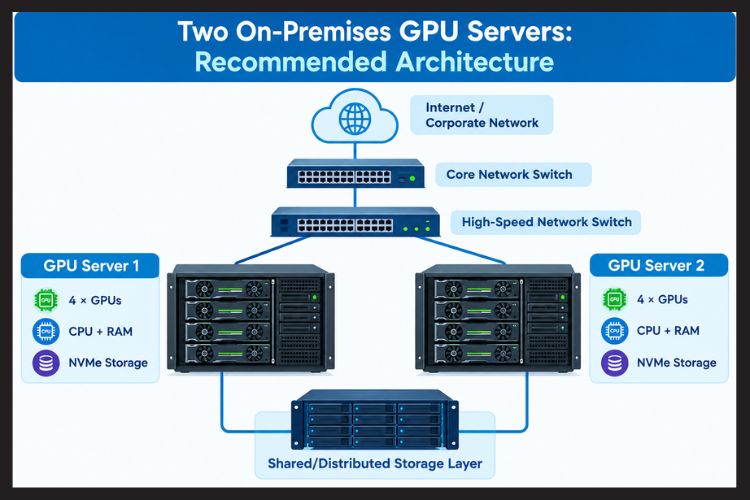 Two On-Premises GPU Servers: Recommended Architecture